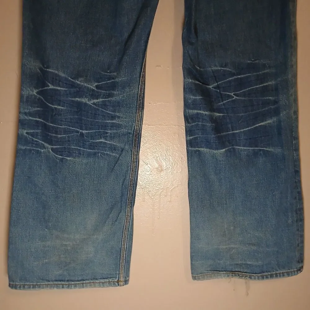 Meoshe Jeans 36x32 Baggy Wide Leg‎ Skater Y2k Grunge Embroidered Vintage Patch